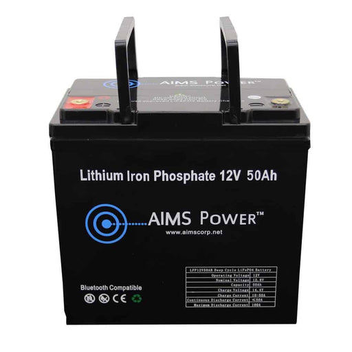  AIMS Power Batería de litio 12V 200Ah LiFePO4 con monitoreo  Bluetooth más de 4000 ciclos, ideal para el hogar, RV y aplicaciones fuera  de la red : Automotriz