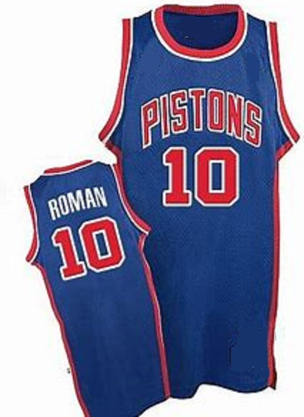detroit pistons red throwback jersey