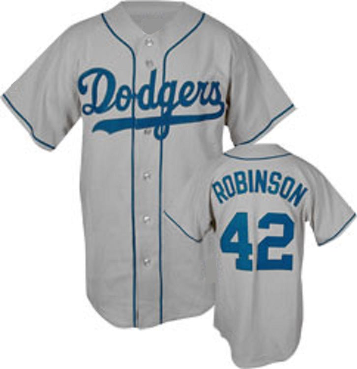 Jackie Robinson Brooklyn Dodgers Gray Jersey - Best Sports ...