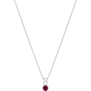 Swarovski Jewelry Attract Trilogy Round Pendant Red Rhodium Plating 5447060