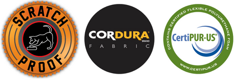 Scratch proof, Cordura Fabric, CertiPur-Us