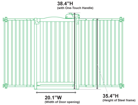 Tall One-Touch Gate II Wide Specifications