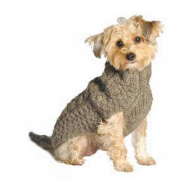 Cable knits ~ Grey Cable Knit Wool Dog sweater | Le Pet Luxe