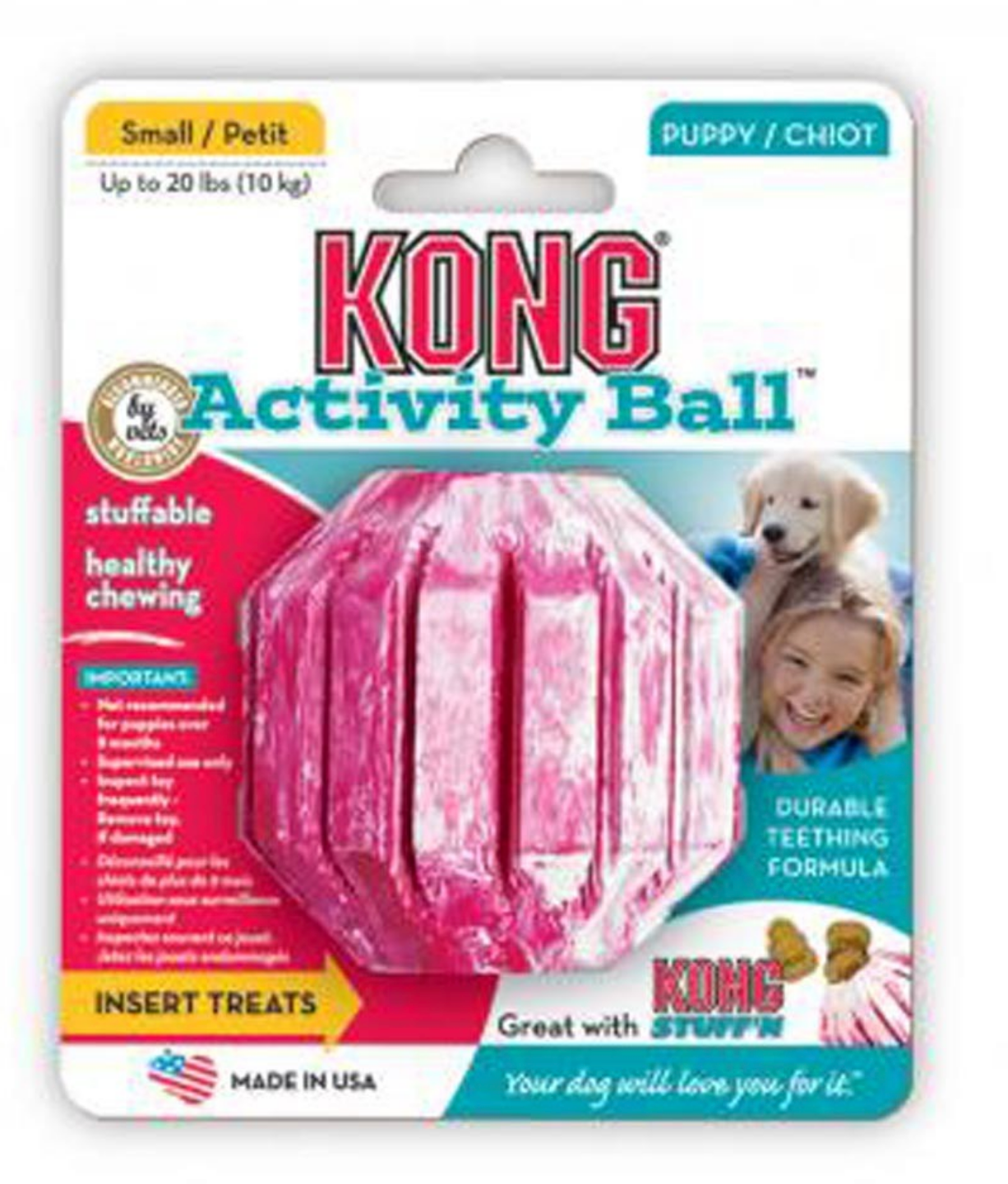 pink kong dog toy