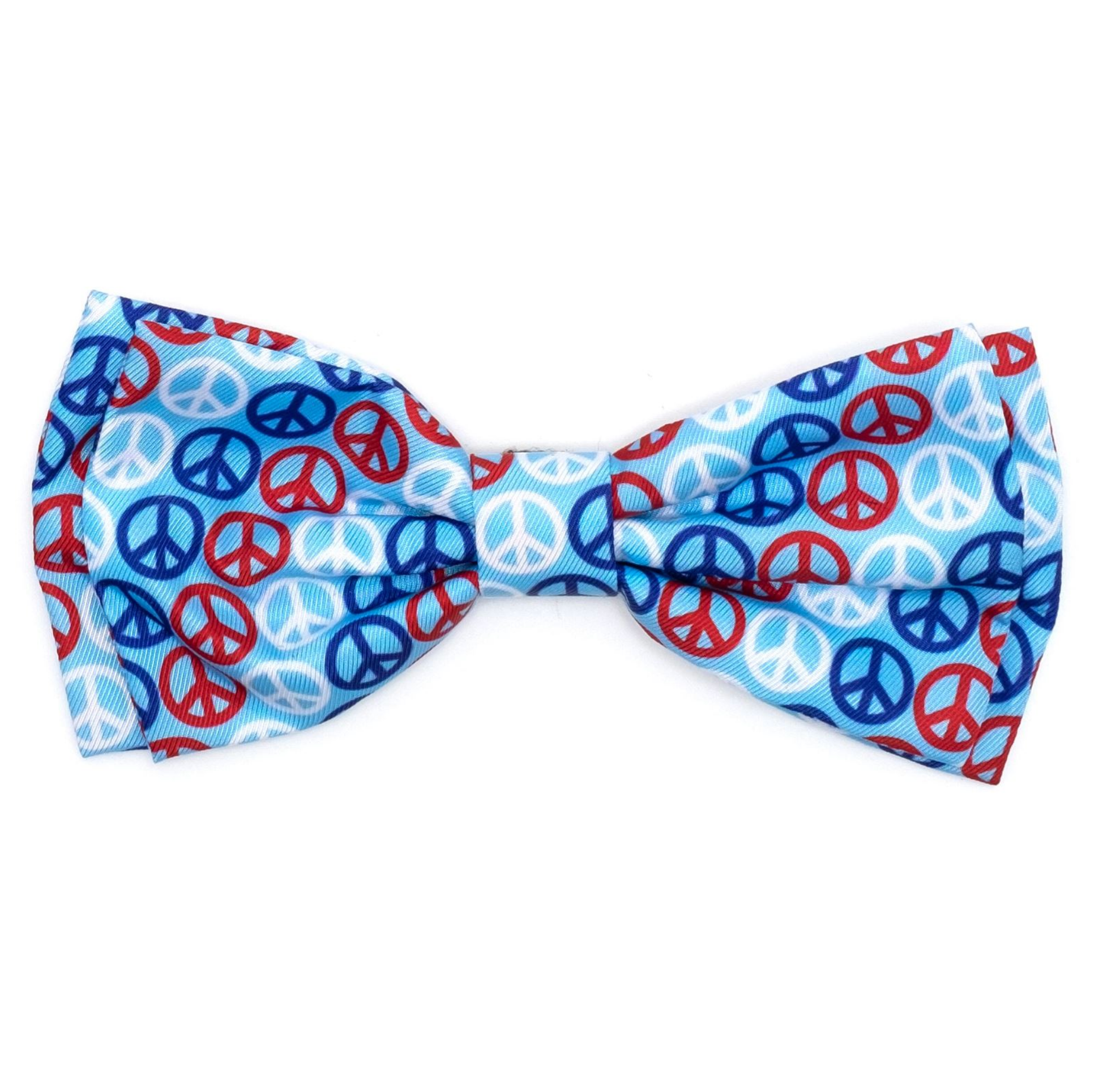 red white and blue bow tie dog collar