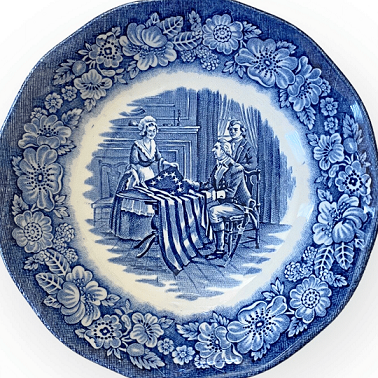 Sugar Bowl and Berry/Fruit Bowl with the Betsy Ross pattern
