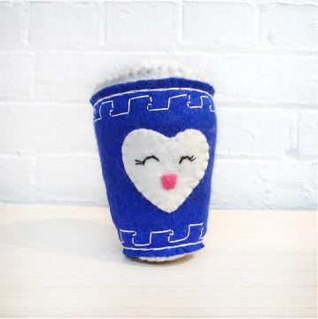 Gone to the Dogs Blue-colored NYC Coffee Cup Squeaker Toy