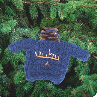 Slope Girl Knits Blue Holiday Knit Sweater Ornament