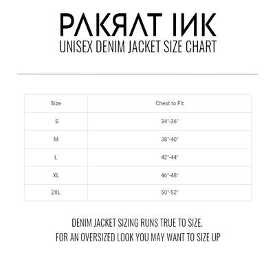 Denim Jacket Size Chart