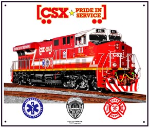 CSX 911 Diesel Tin Sign – Railroad Catalog