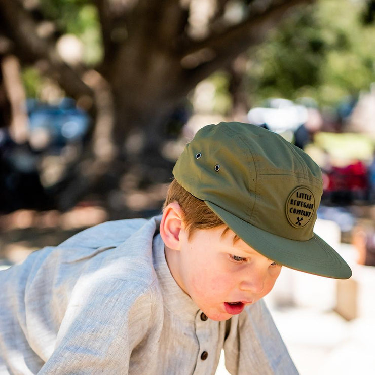 5 panel cap olive