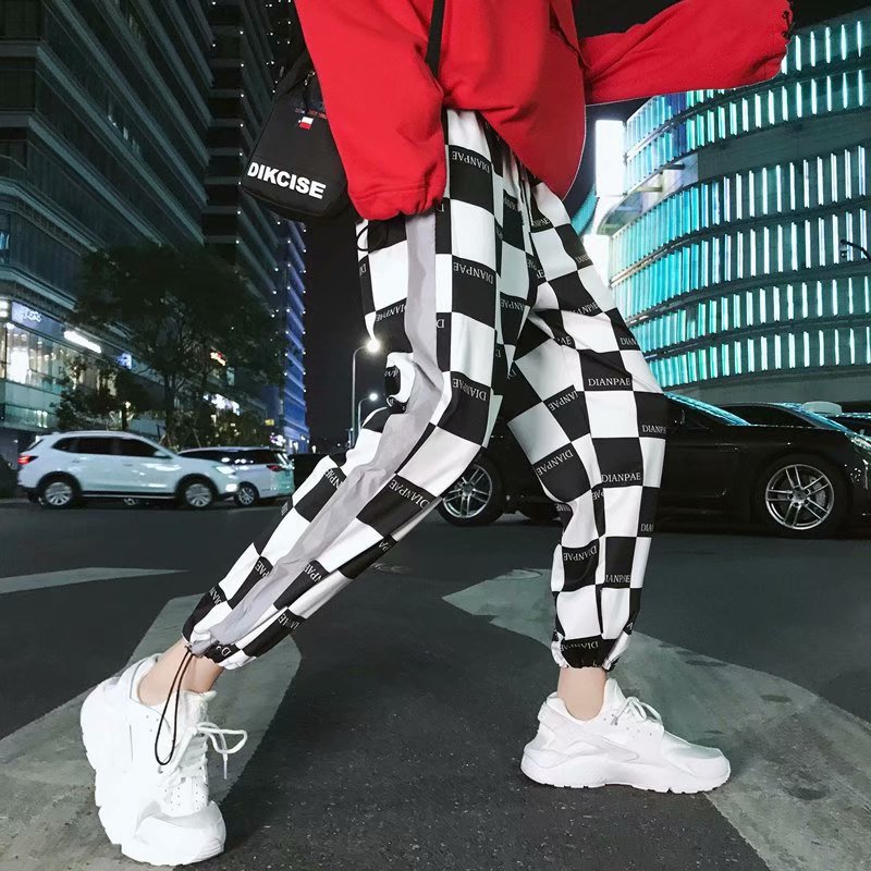 chequered joggers