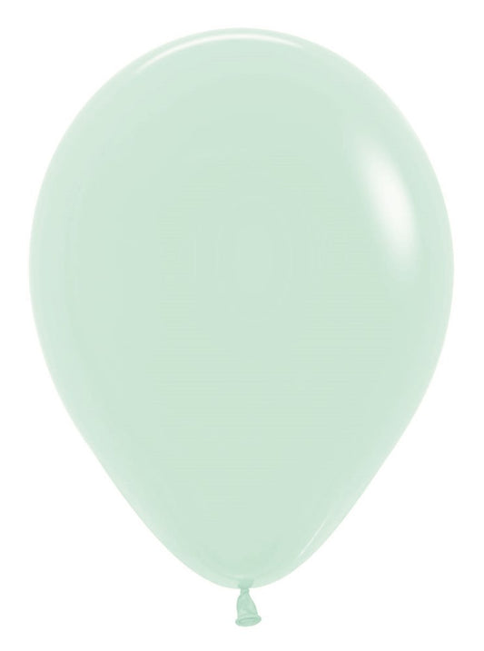 Lot de 10 ballons couleur vert mint pastel nacré premium en latex