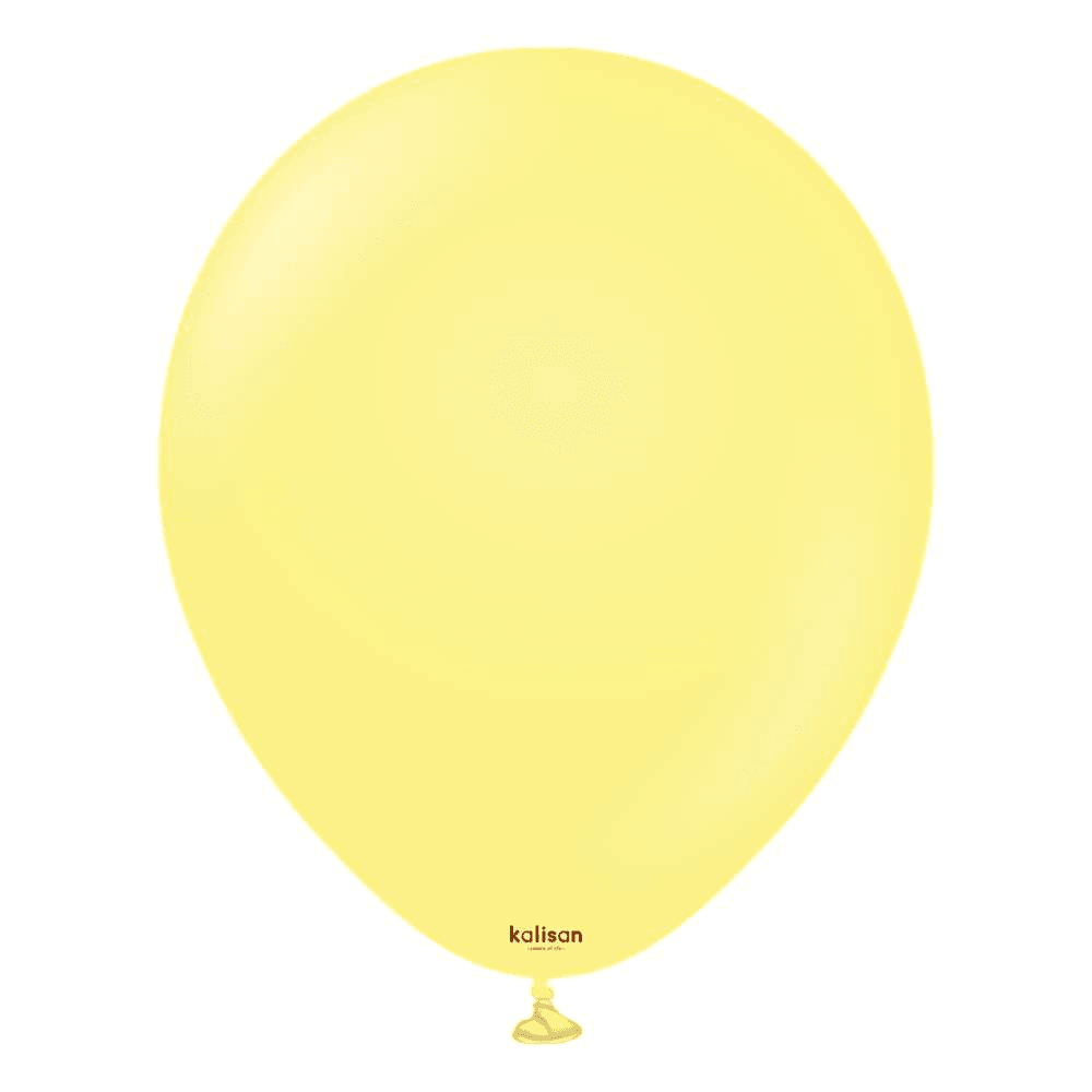 Kalisan 18in Macaron Yellow Latex Balloons 25ct - Toy World Inc
