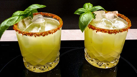 Smoky Oaxacan Mezcal & Basil Cocktail