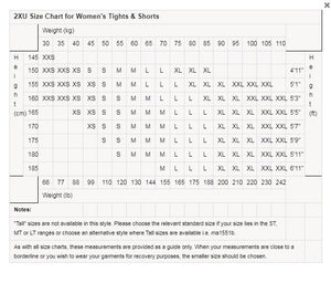 Cw X Compression Size Chart