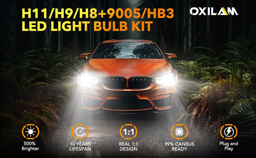 OXILAM H11 9005 LED Light Bulbs Combo