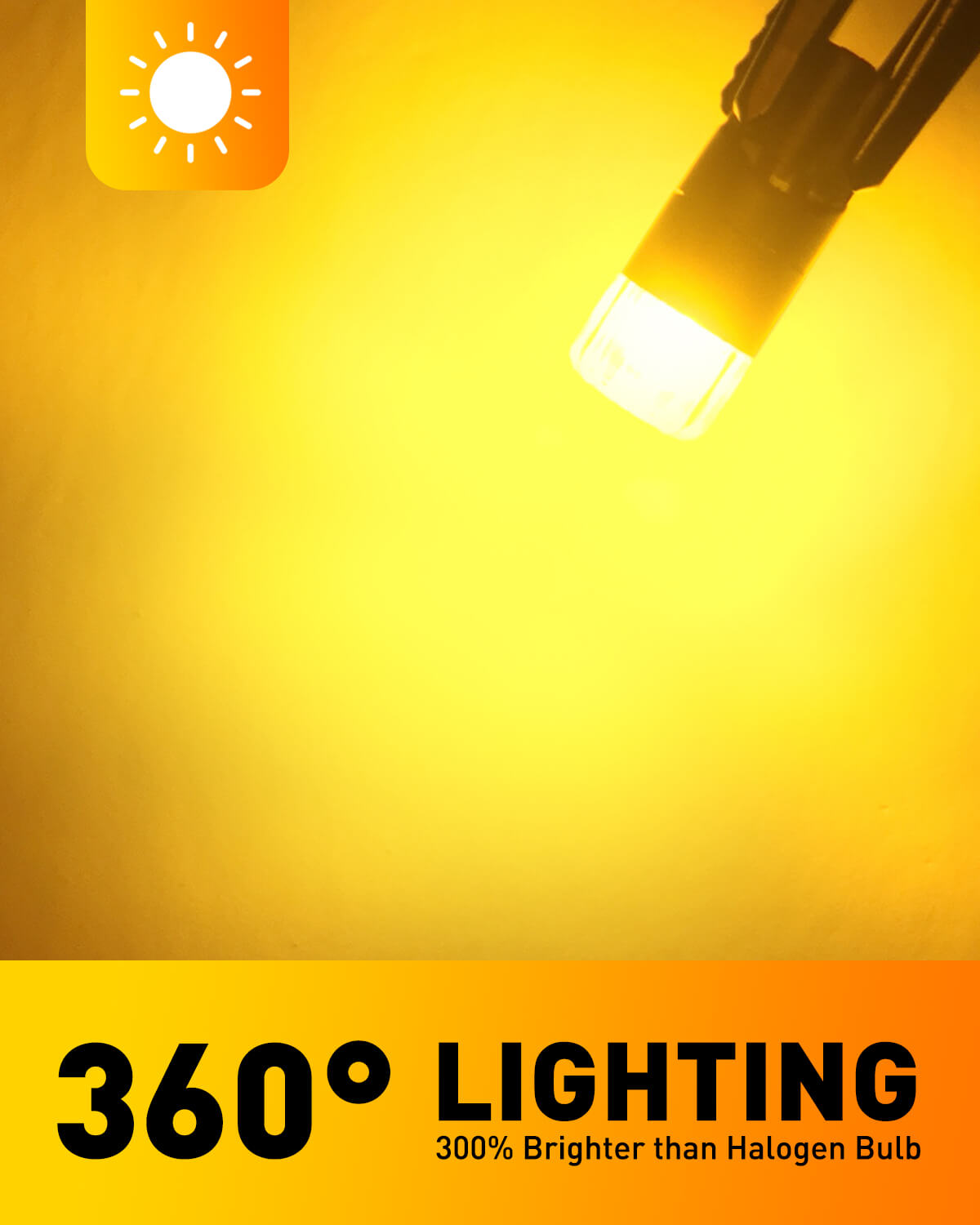 194 Led Light Bulb Super Bright Amber White 168 2825 W T10 - Temu