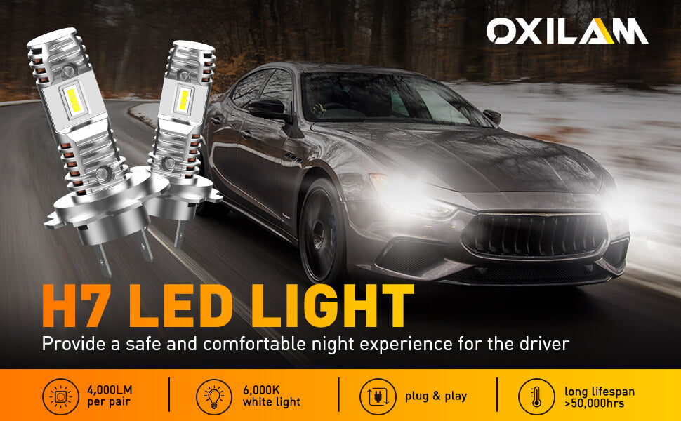 OXILAM H11 LED Headlight Bulbs, 13000LM 6000K White Super Bright