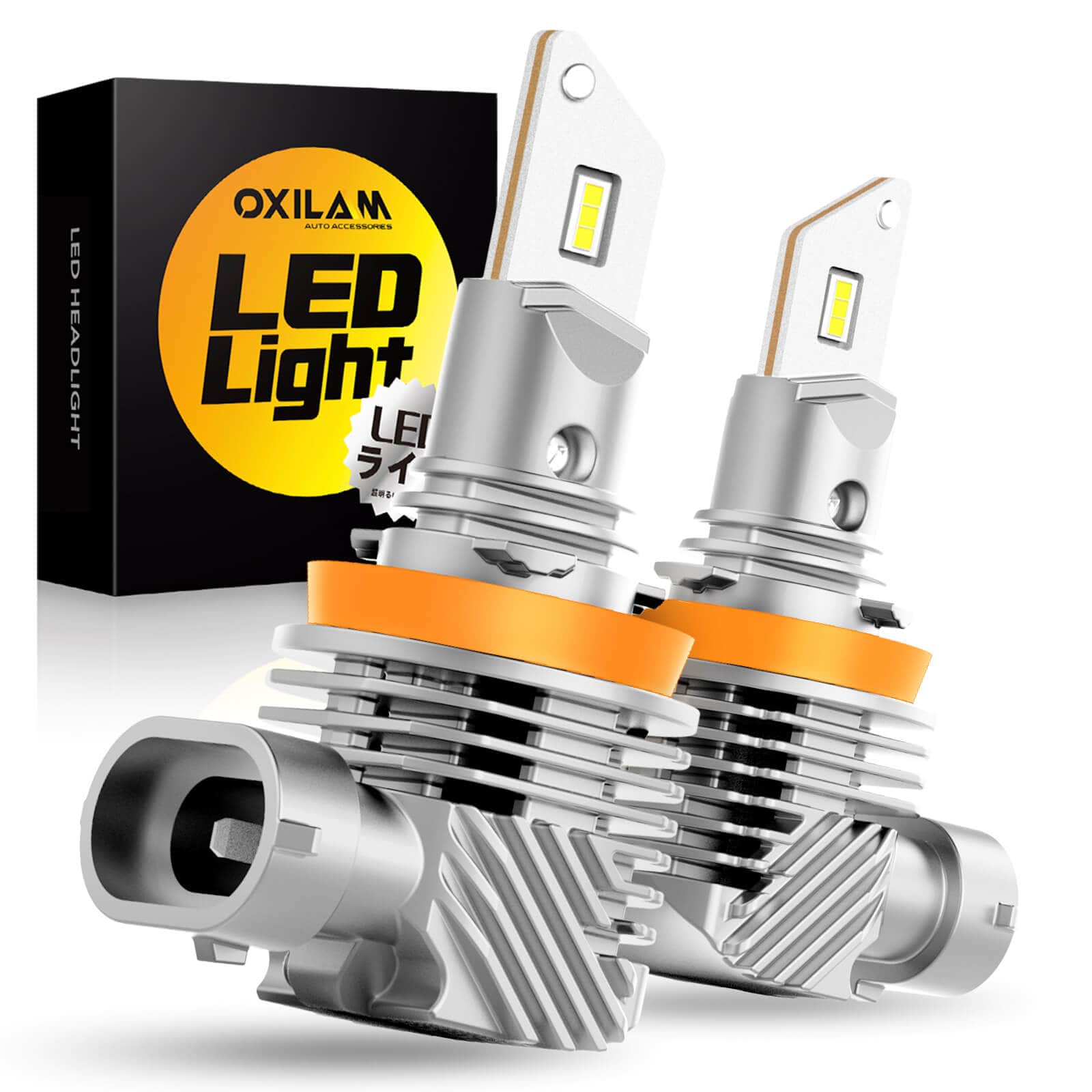 OXILAM H11 LED Headlight Bulbs, 13000LM 6000K White Super LED Oxilam