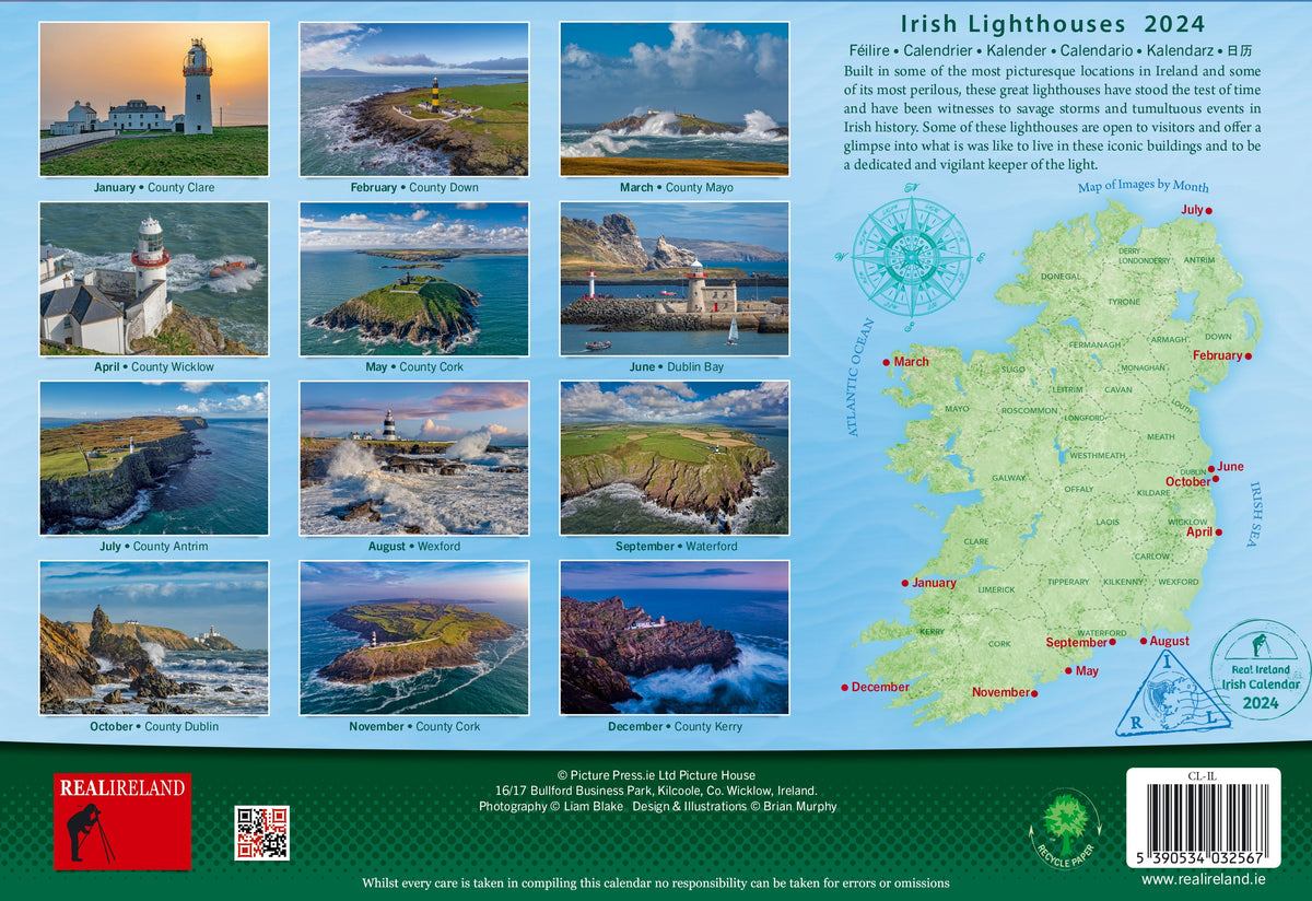 Irish Lighthouses Calendar 2024 Irish Calendars