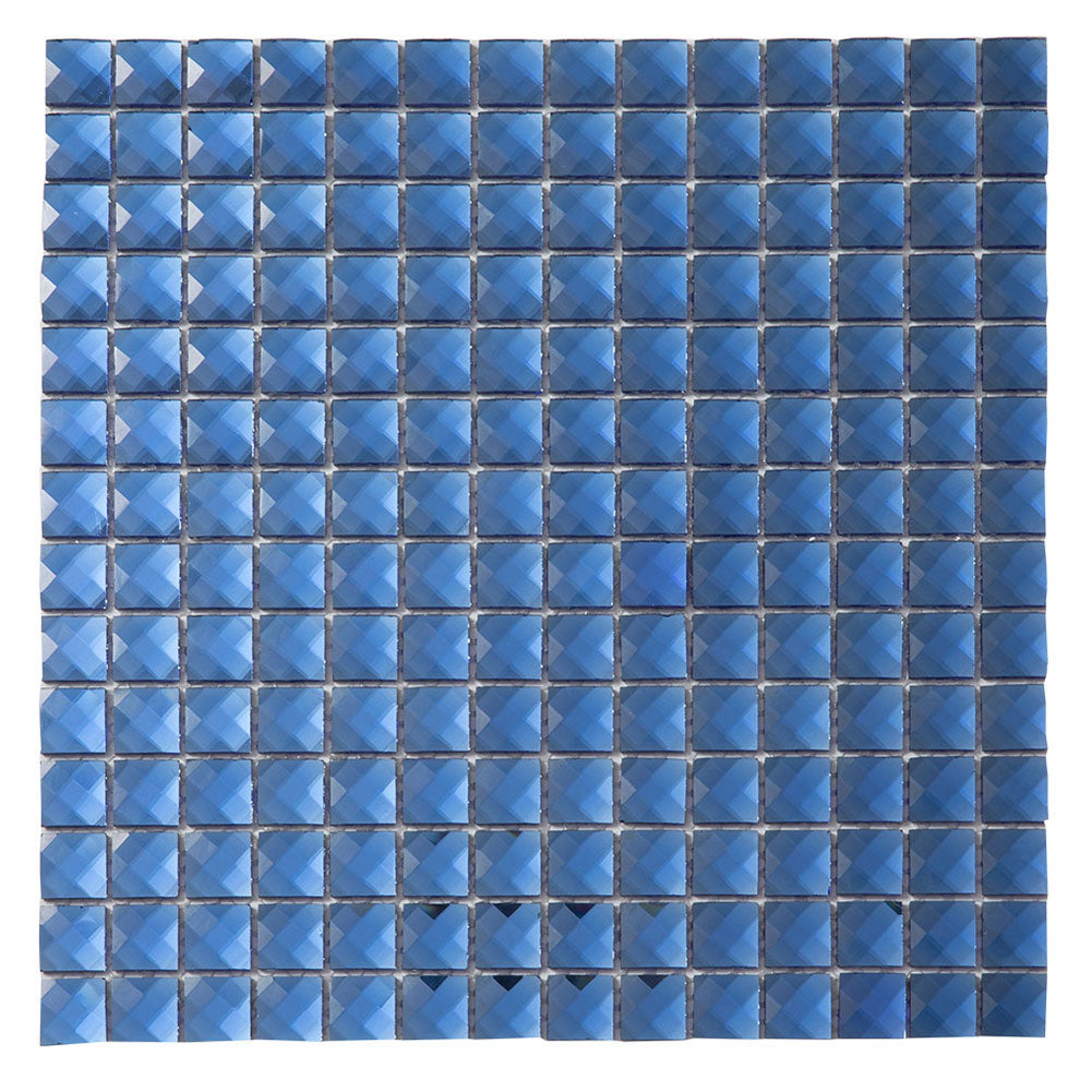 Blue Glass Bling Mirror Mosaic Tile for Bathroom Wall Diflart