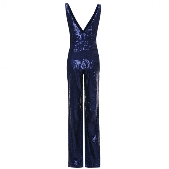 blue prom jumpsuit