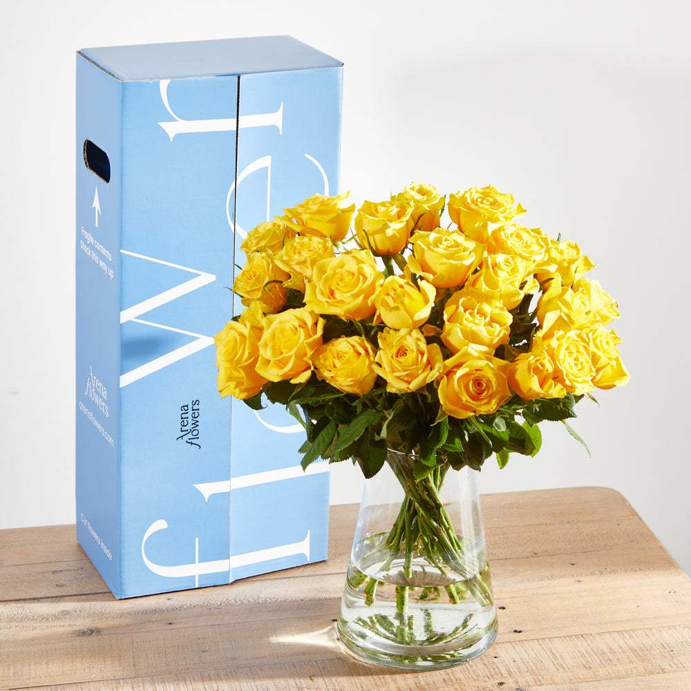 24 Fairtrade Yellow Roses