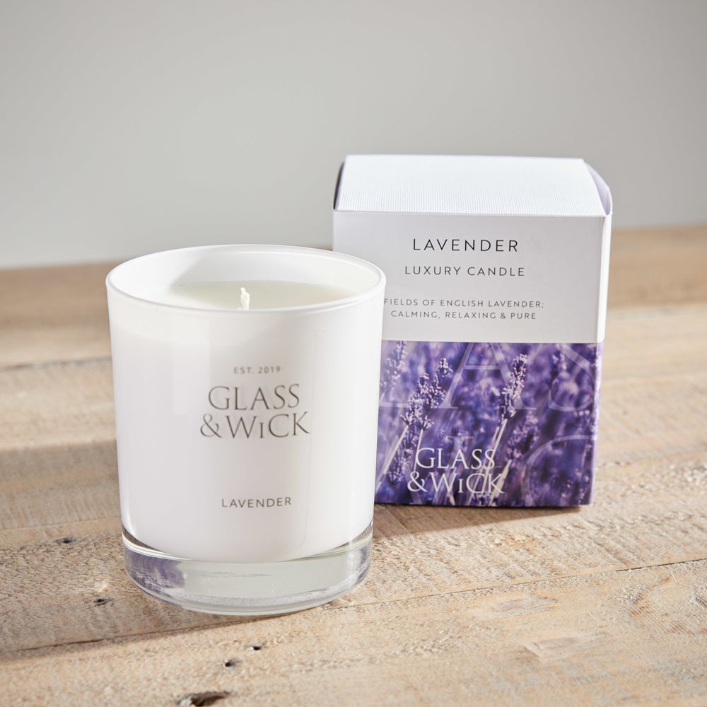 Glass and Wick Lavender Candle image