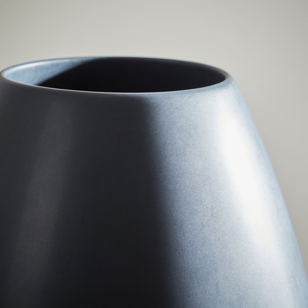 Dusty Blue Teardrop Vase