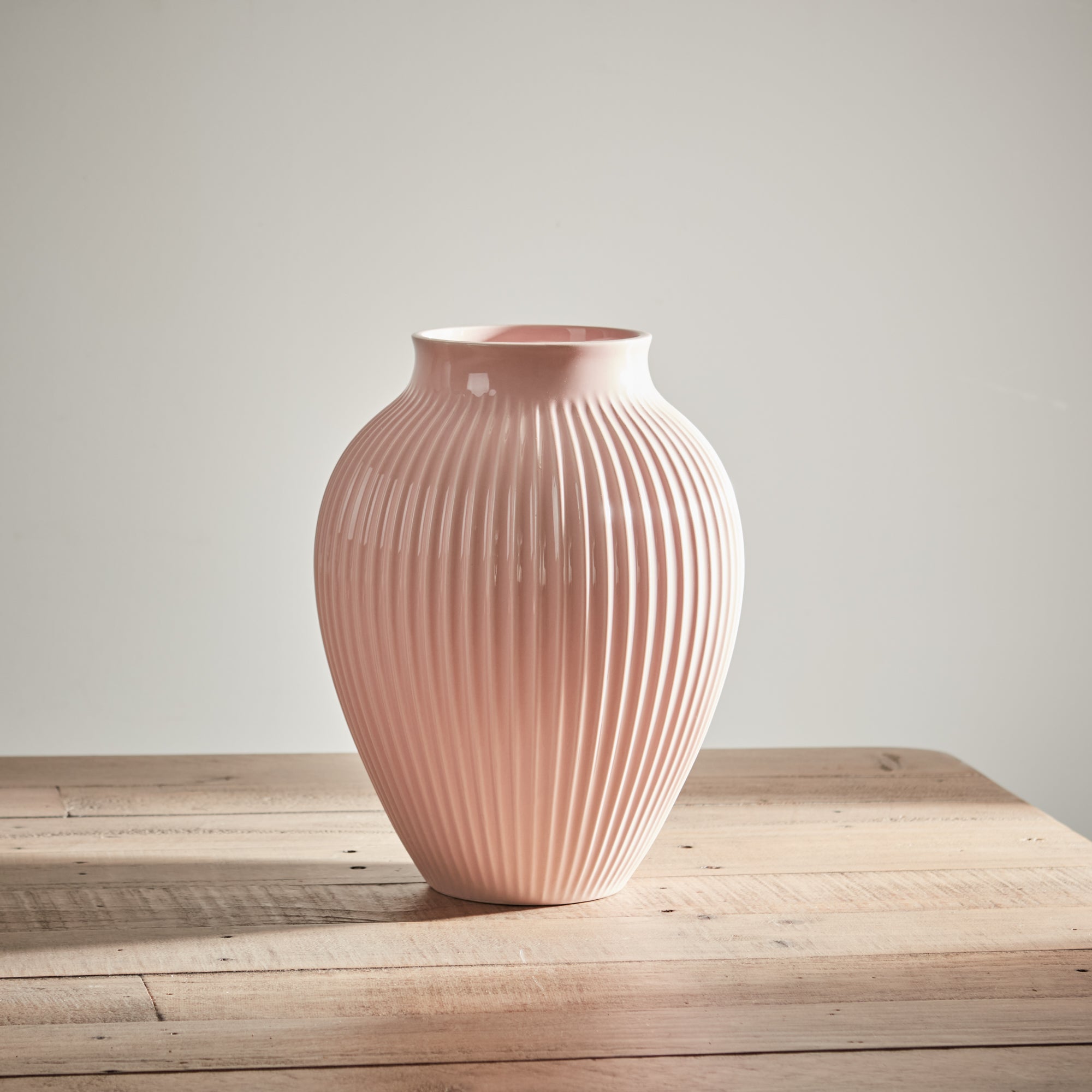 Grooved Pink Olpe Vase image