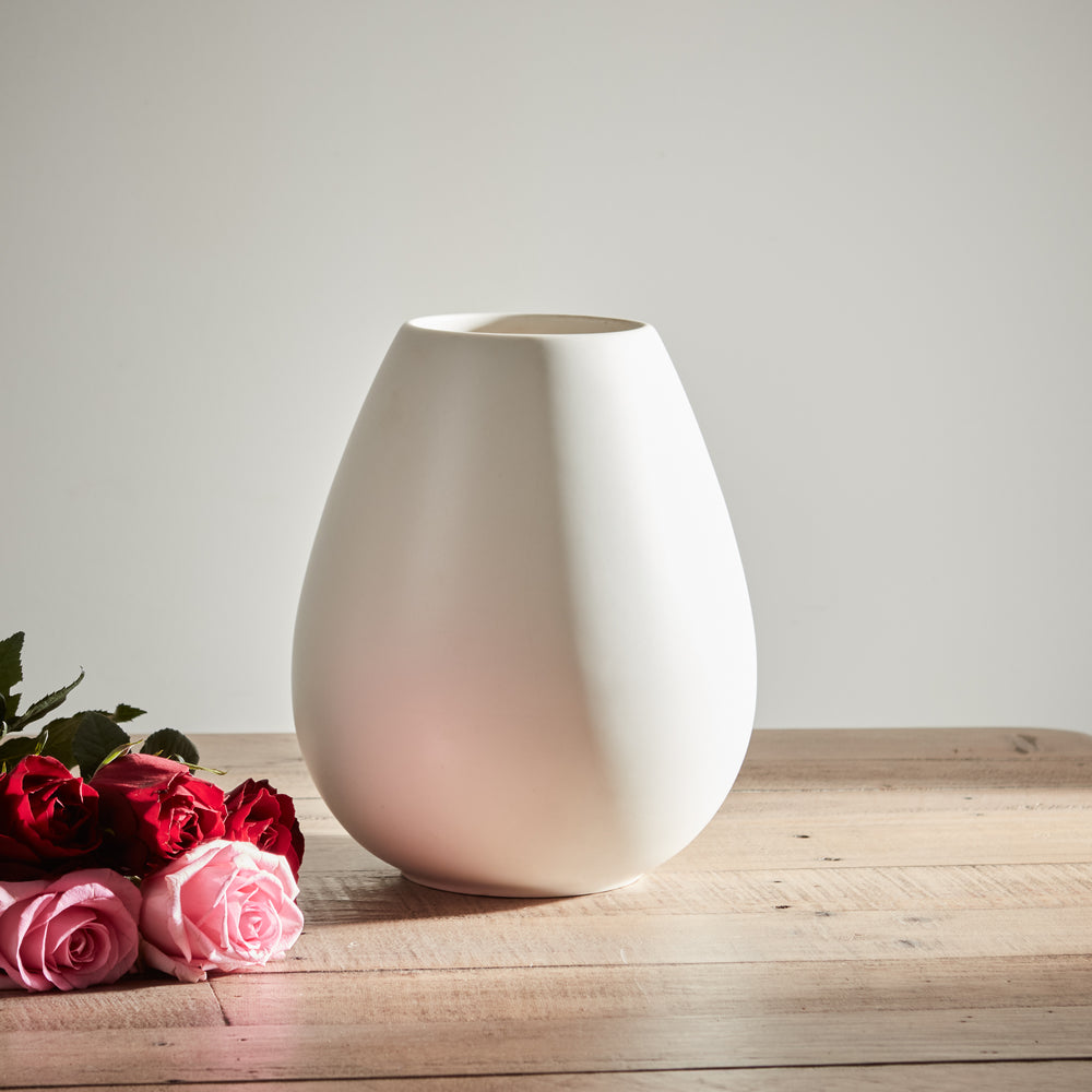 White Teardrop Vase