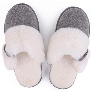 chunky knit memory foam slippers