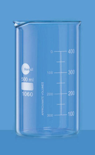 Borosil Glass Beaker 250ml Tall Form Ozvials 7383