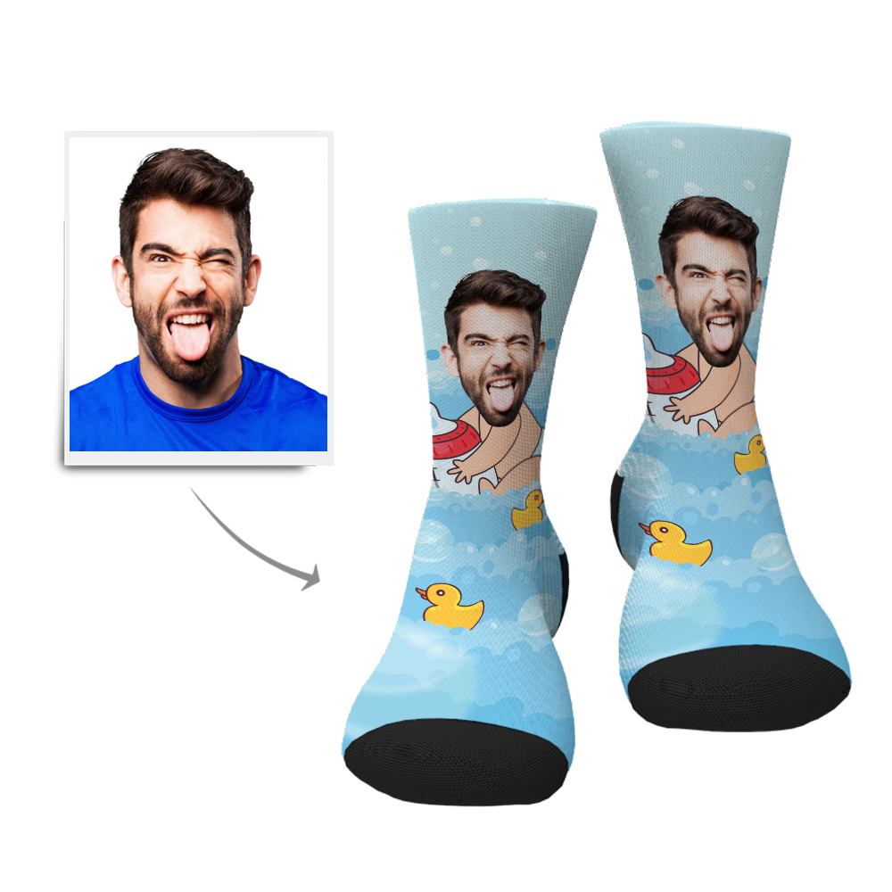 baby face on socks