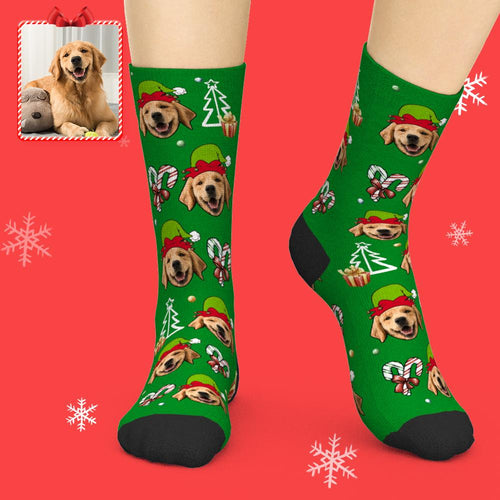 Custom Face Socks Add Pictures Christmas Socks - Christmas Gift For Pet Lover