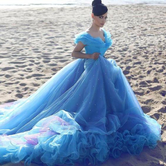 princess cinderella prom dress