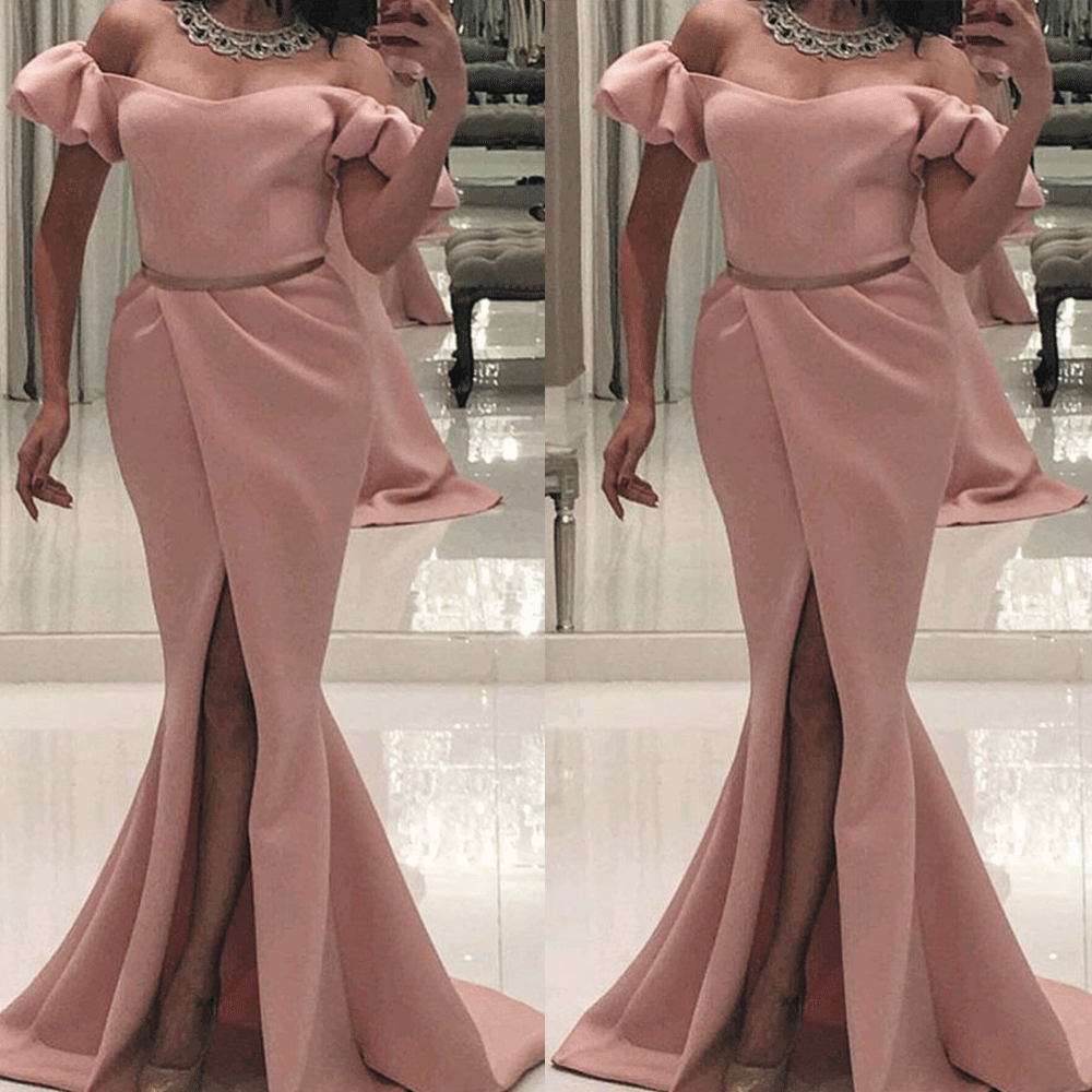 dusty pink elegant dresses