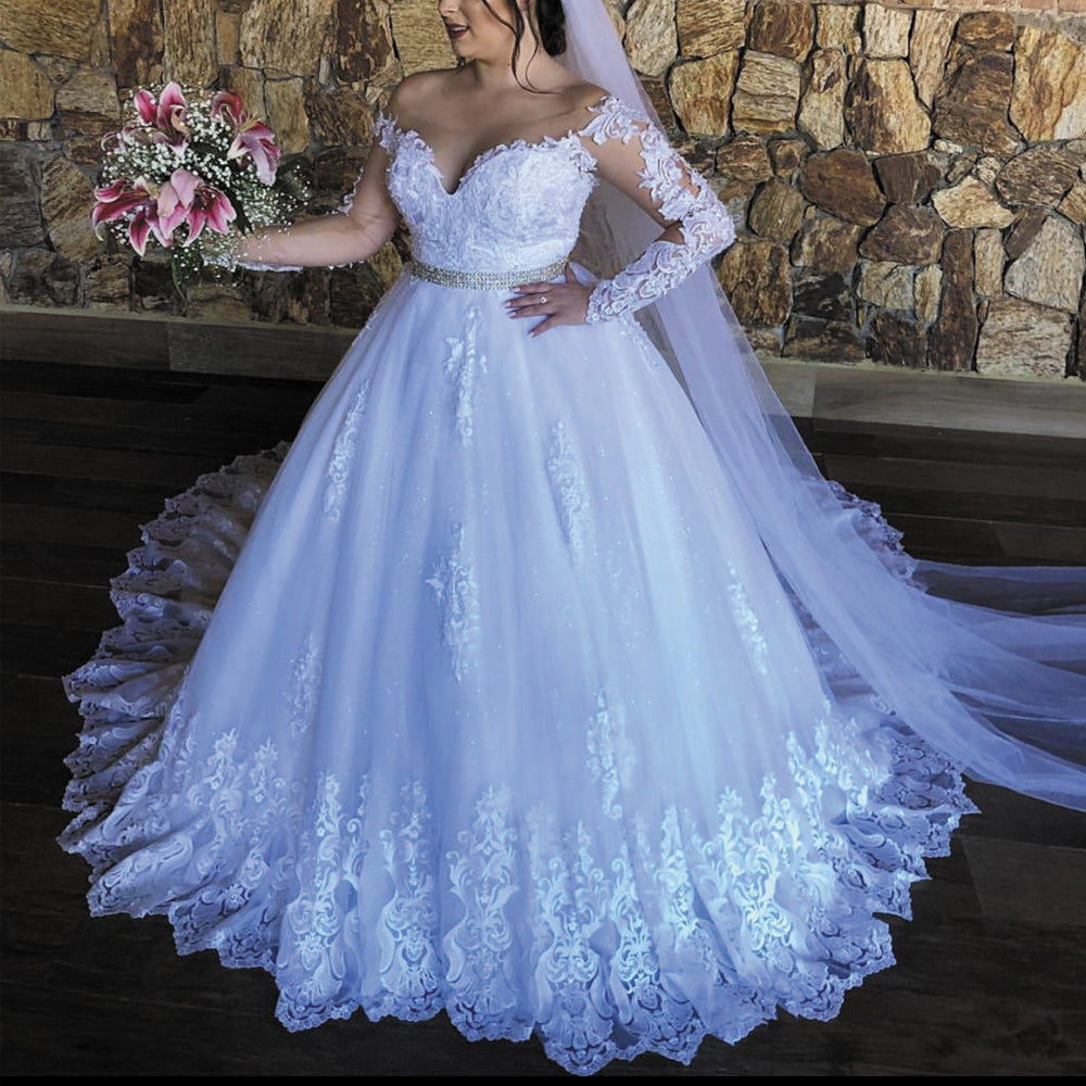 plus size white wedding gowns