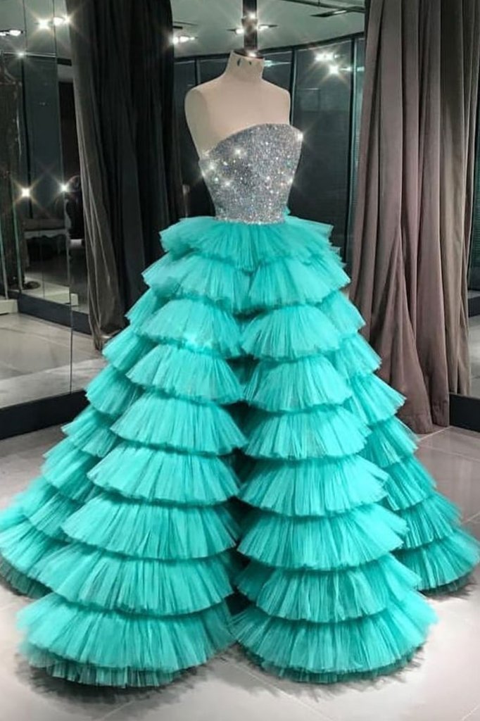 turquoise ball dress