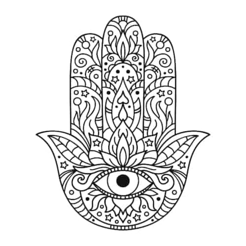 Yoga Symbol: Hamsa (Evil Eye) 