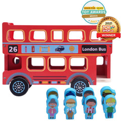 Wooden London Bus Toy