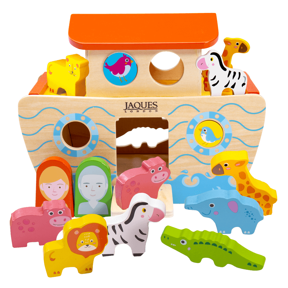 Wooden Noahs Ark - Wooden Animal Toy - Jaques of London product image