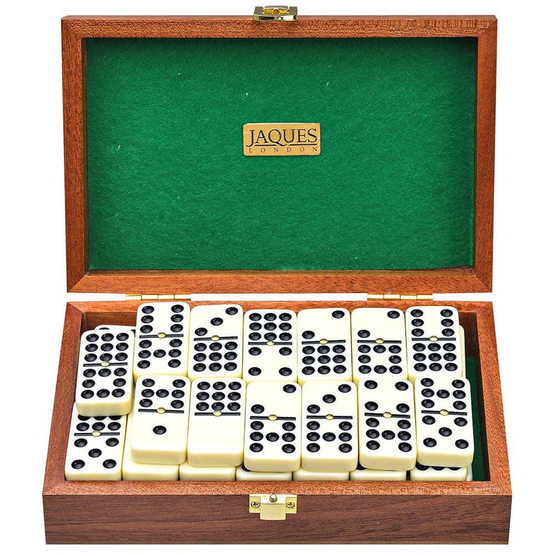 Double Nine Dominoes - Mahogany Cased Dominoes Set