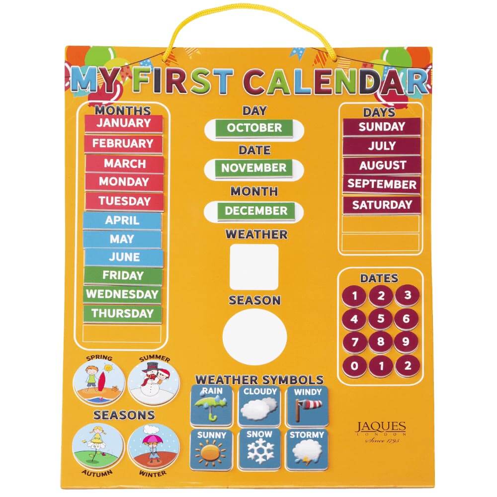 My First Calendar Calendar for Kids