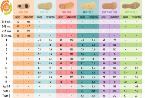 saucony kids size chart