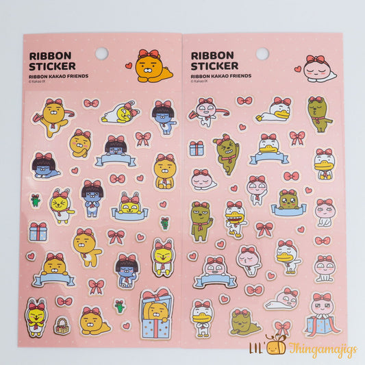 Kakaotalk Kakao Friends Clear Sticker Diary Planner Deco Sticker : Set of 2