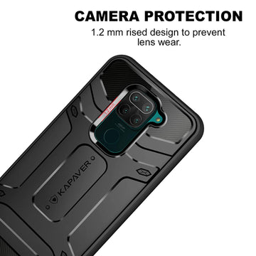 KAPAVER® Rugged Back Cover Case for Xiaomi Redmi Note 9