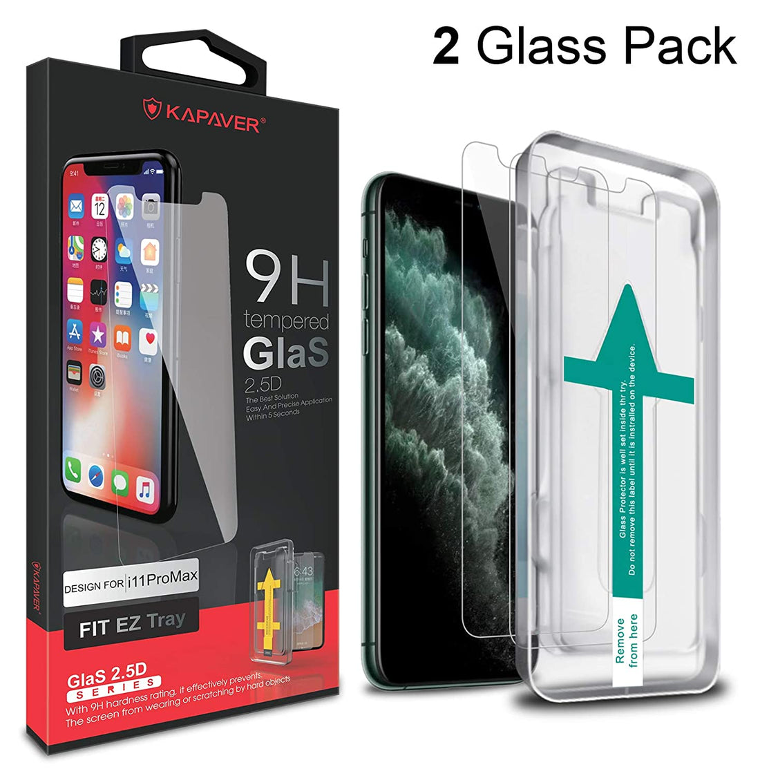 iPhone XR Tempered Glass Screen Protector (2 Pack) – DaVoice