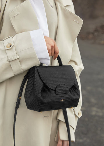 Polène  Bag - Numéro Un Nano - Black Textured leather